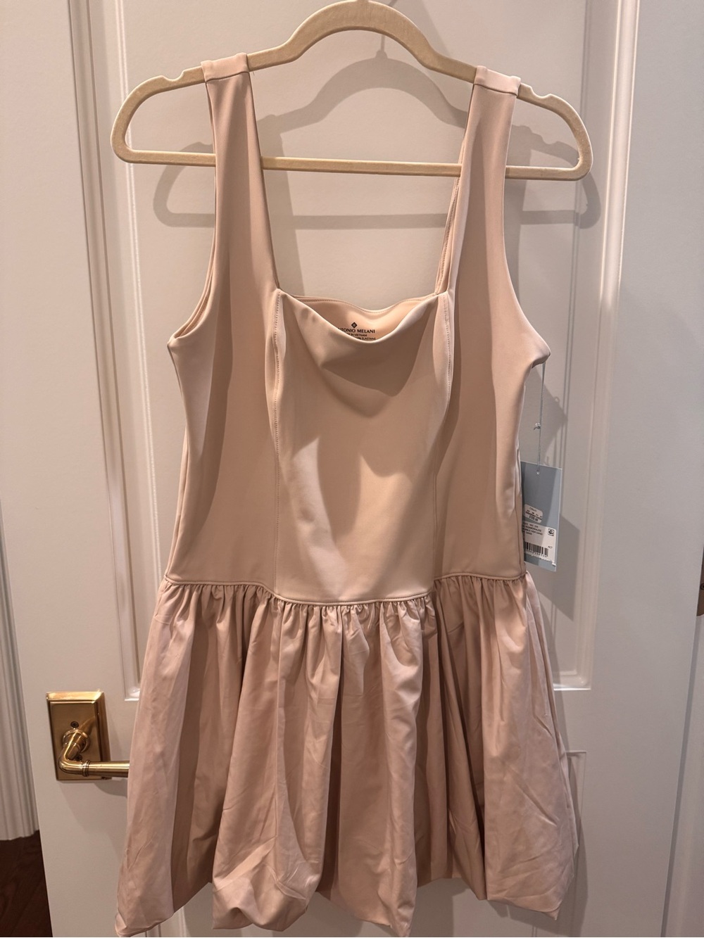 ANTONIO MELANI Blush Scoop-Neck Mini Dress